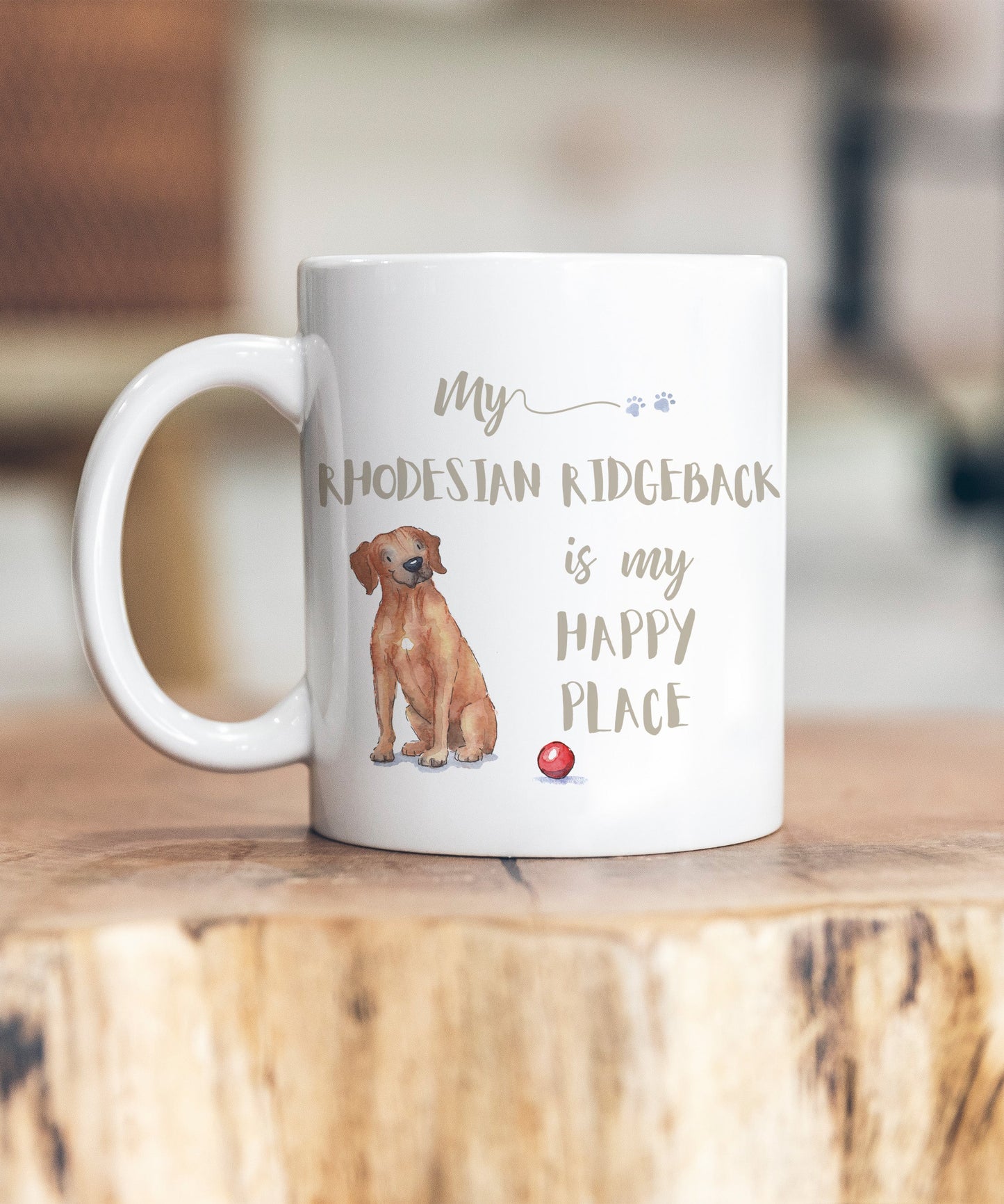 My Happy Place Rhodesian Ridgeback Ceramic Mug