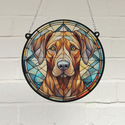 Rhodesian Ridgeback Stained Glass Effect Suncatcher