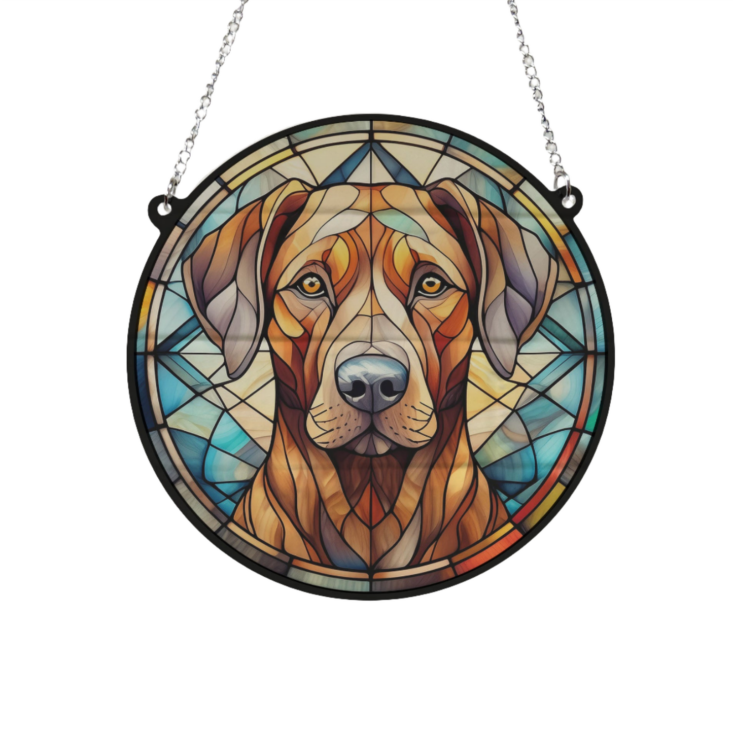 Rhodesian Ridgeback Stained Glass Effect Suncatcher