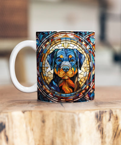 Rottweiler Suncatcher Artwork Ceramic Mug