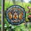 Schnauzer Black Memorial Stained Glass Effect Suncatcher