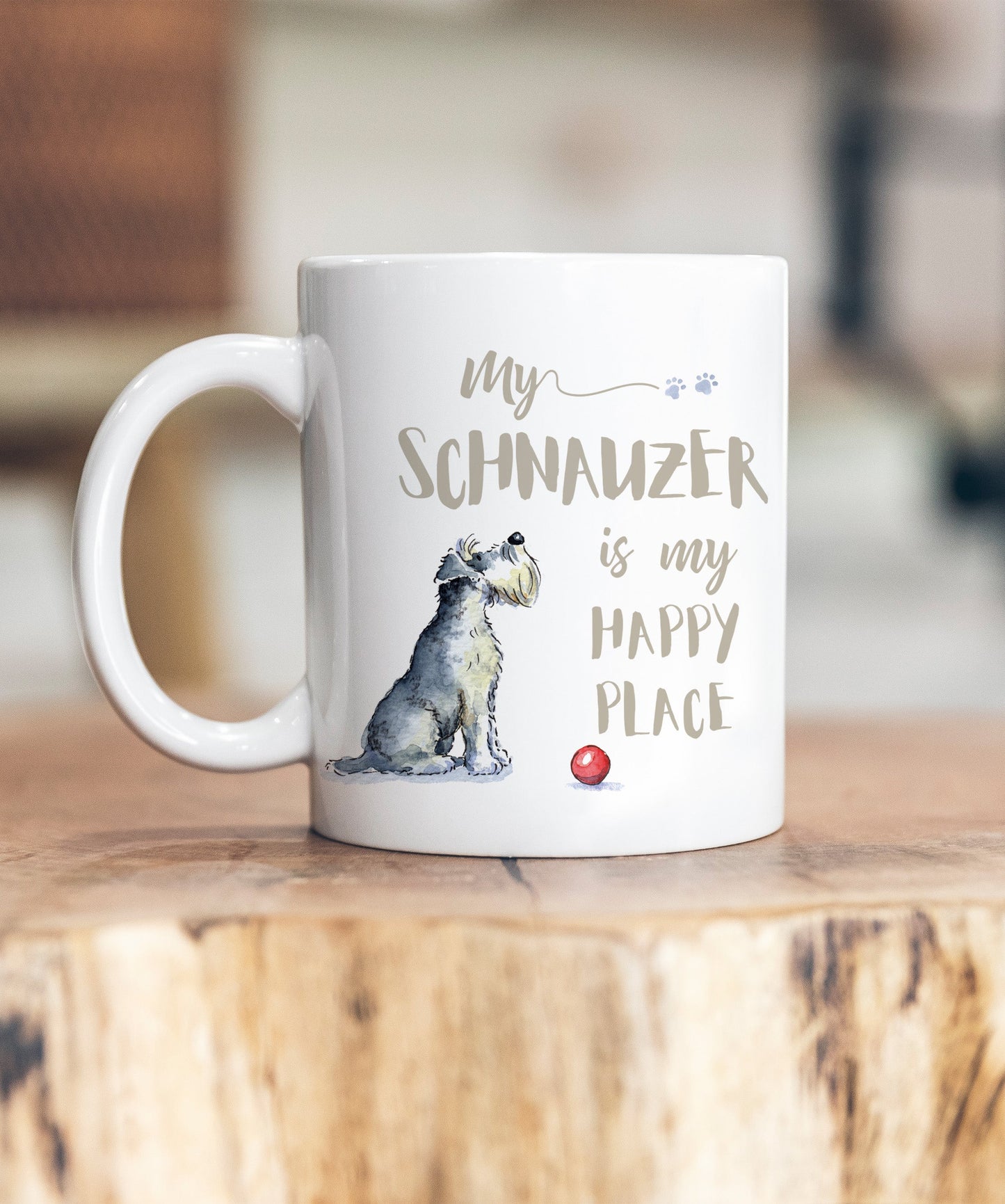 My Happy Place Schnauzer Ceramic Mug