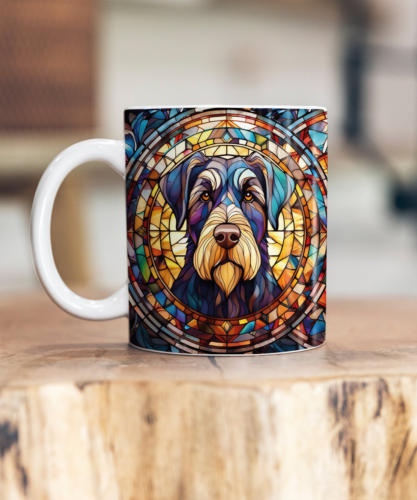 Schnauzer Black Suncatcher Artwork Ceramic Mug