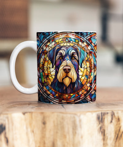 Schnauzer Black Suncatcher Artwork Ceramic Mug