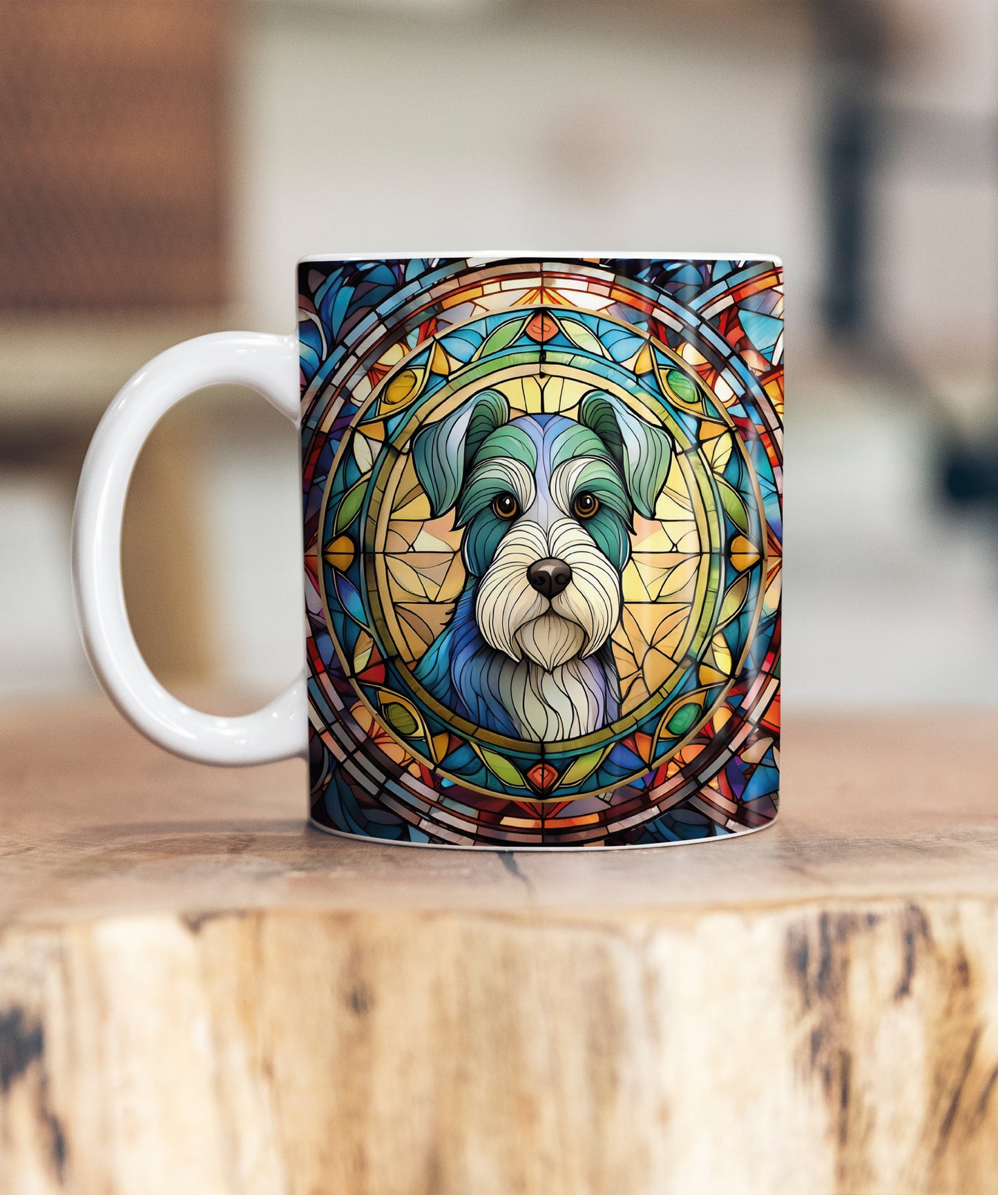 Schnauzer Suncatcher Artwork Ceramic Mug