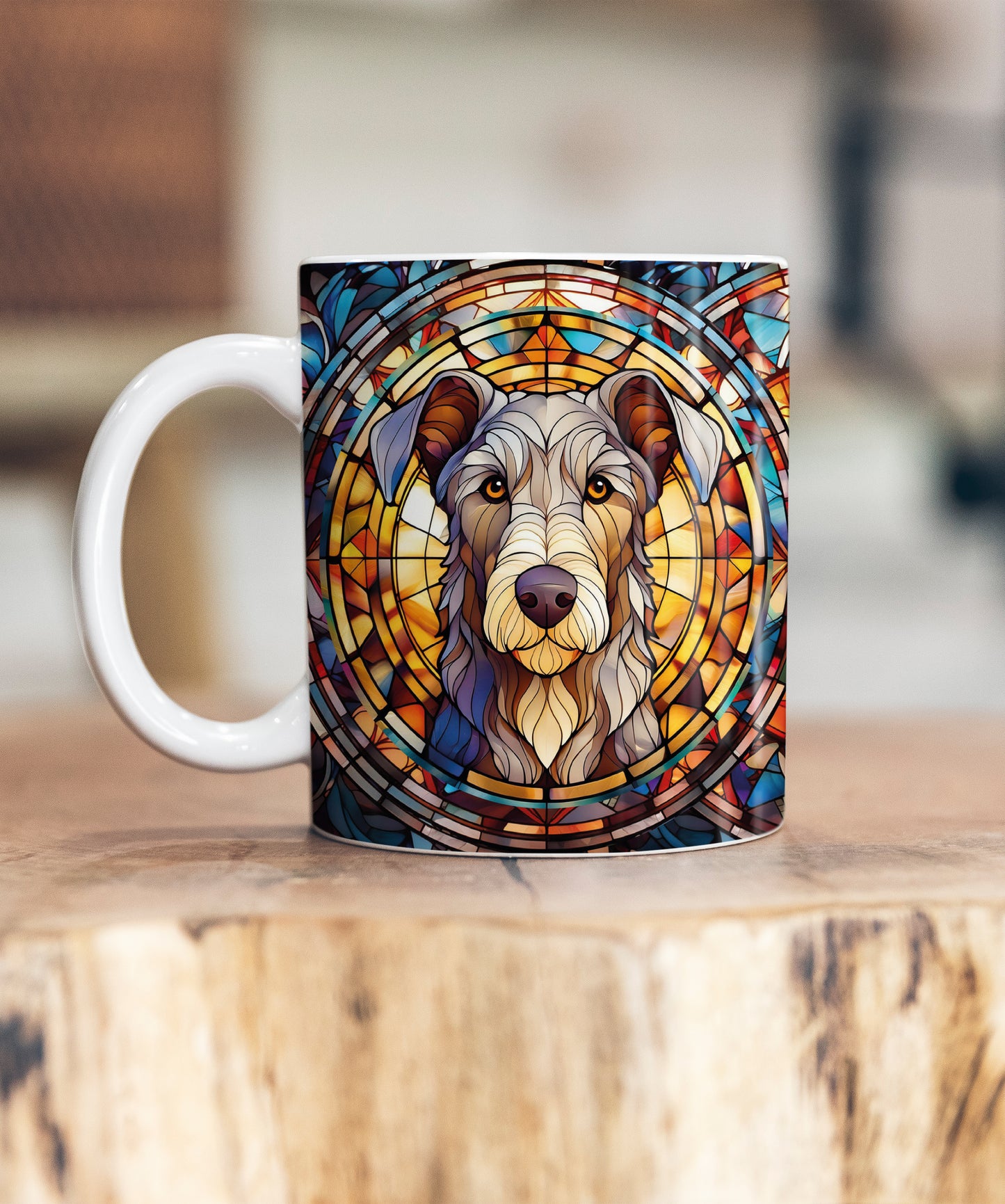 Scottish Deerhound Suncatcher Artwork Ceramic Mug