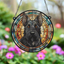 Scottish Terrier Stained Glass Effect Suncatcher