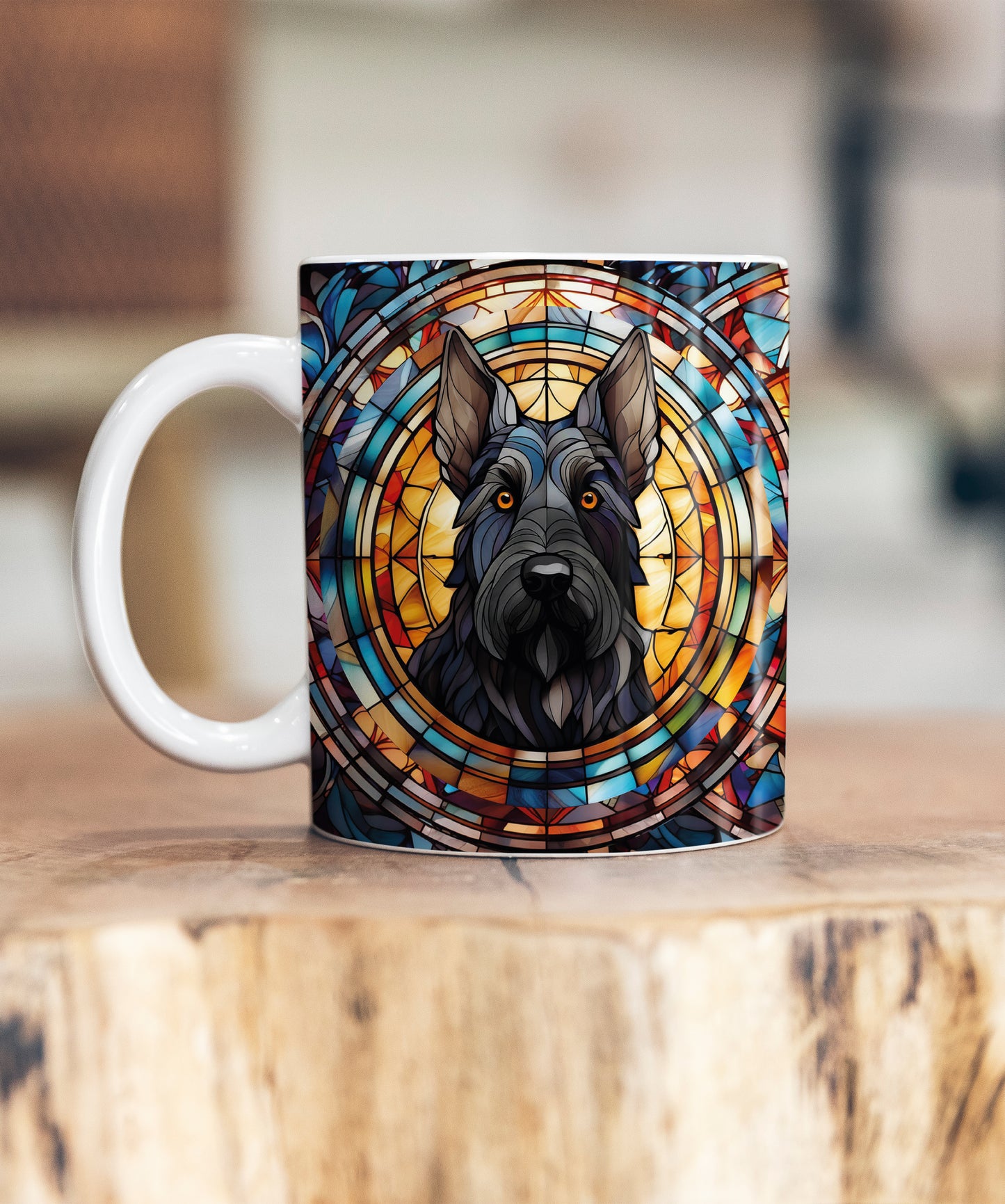 Scottish Terrier Suncatcher Artwork Ceramic Mug