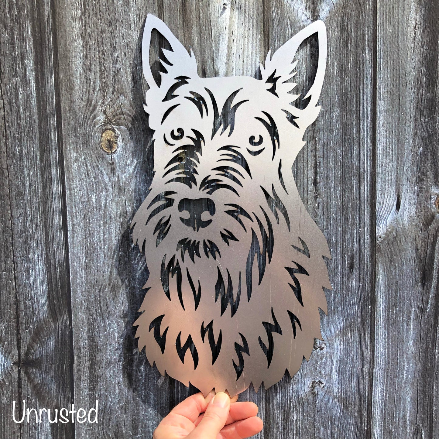 Scottish Terrier - Rustic Rusted Pet Garden Sculpture - Solid Steel