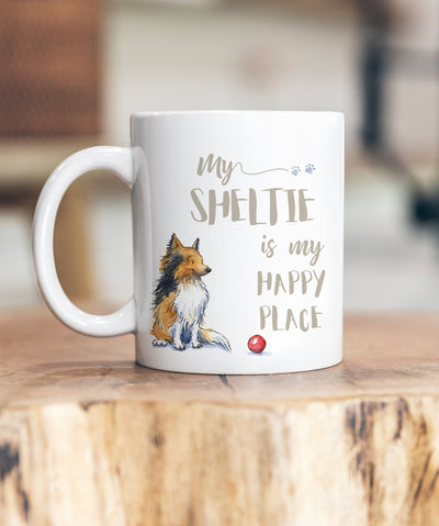 My Happy Place Sheltie Ceramic Mug