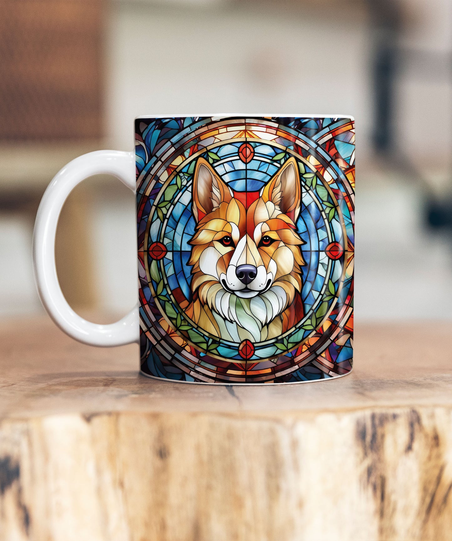 Shiba Inu Suncatcher Artwork Ceramic Mug