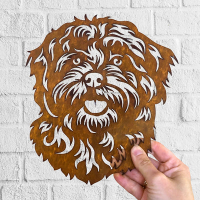 Shih Tzu - Rustic Rusted Pet Garden Sculpture - Solid Steel