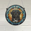 Shih Tzu Black Memorial Stained Glass Effect Suncatcher