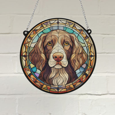 Springer Spaniel Stained Glass Effect Suncatcher