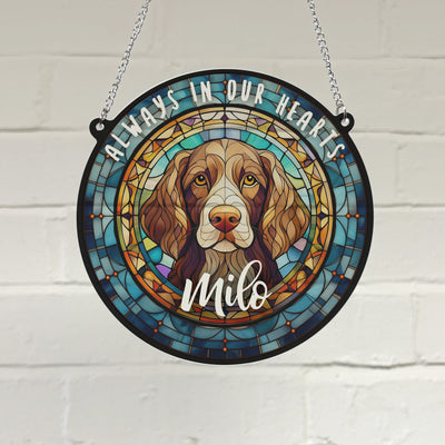 Springer Spaniel Memorial Stained Glass Effect Suncatcher