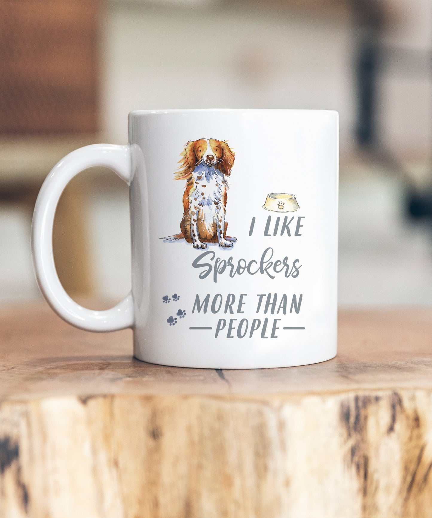 I Like Dogs More Than People Sprocker Ceramic Mug