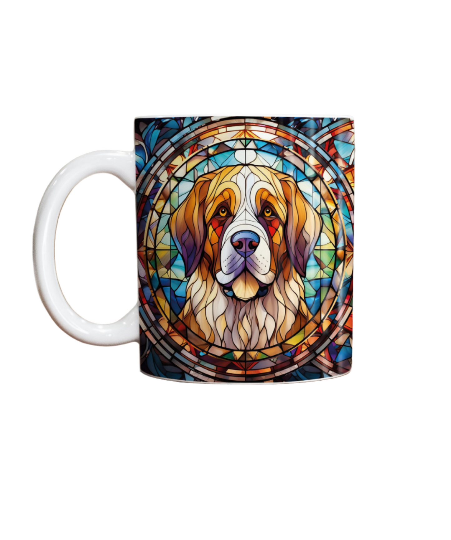 St Bernard Suncatcher Artwork Ceramic Mug