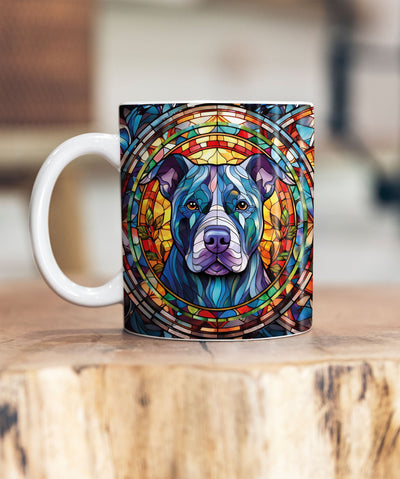 Staffie Black Suncatcher Artwork Ceramic Mug