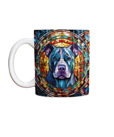 Staffie Black Suncatcher Artwork Ceramic Mug