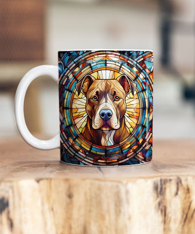 Staffie Brown Suncatcher Artwork Ceramic Mug