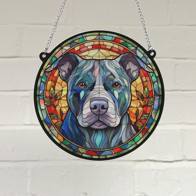 Staffordshire Bull Terrier Stained Glass Effect Suncatcher