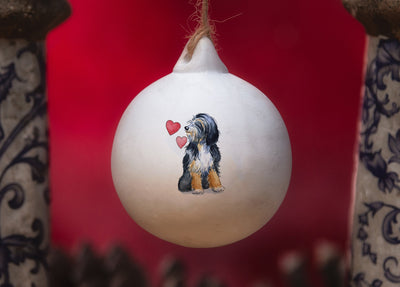 Tibetan Terrier Ceramic Round Bauble