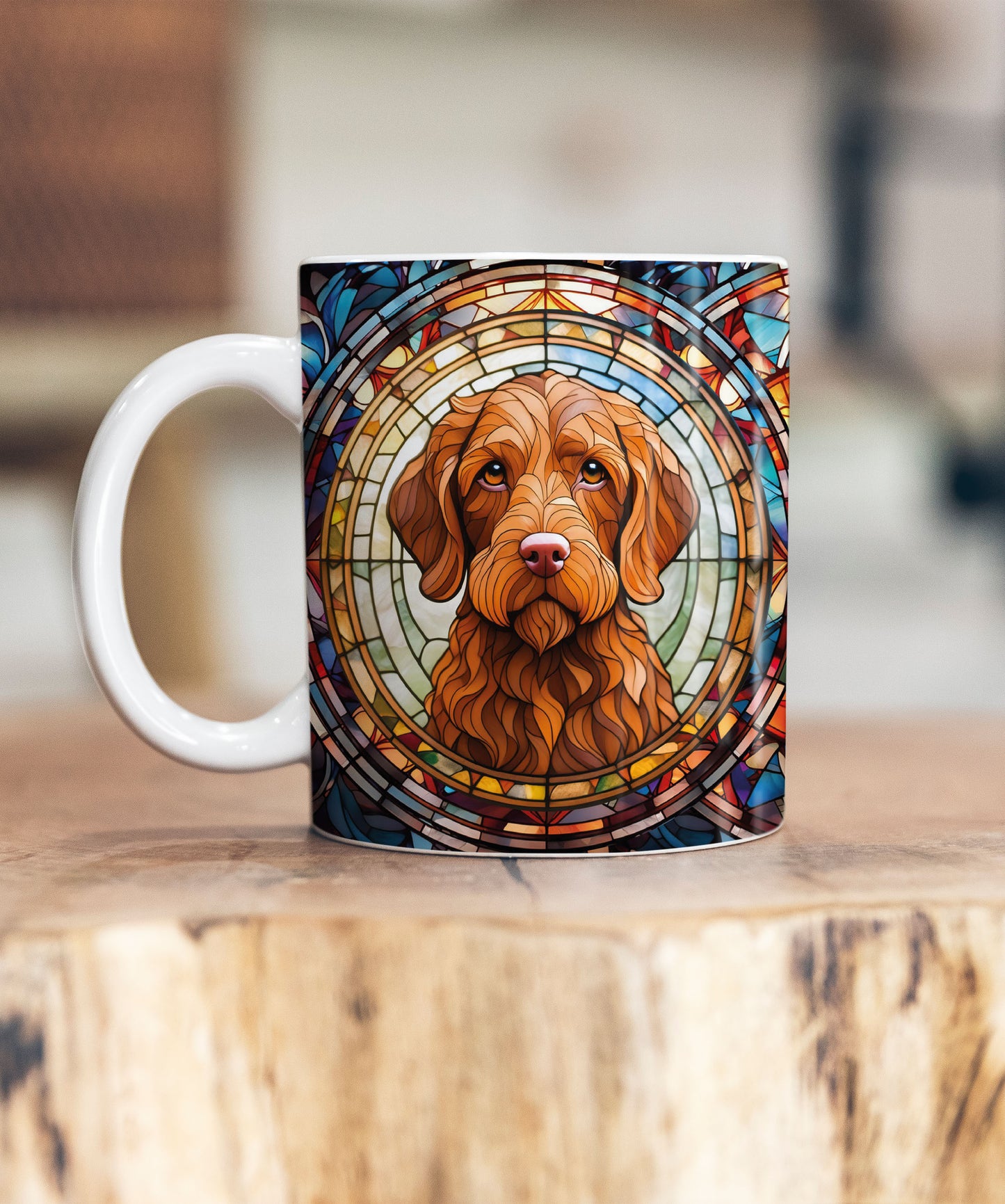 Vizsla Wirehaired Suncatcher Artwork Ceramic Mug