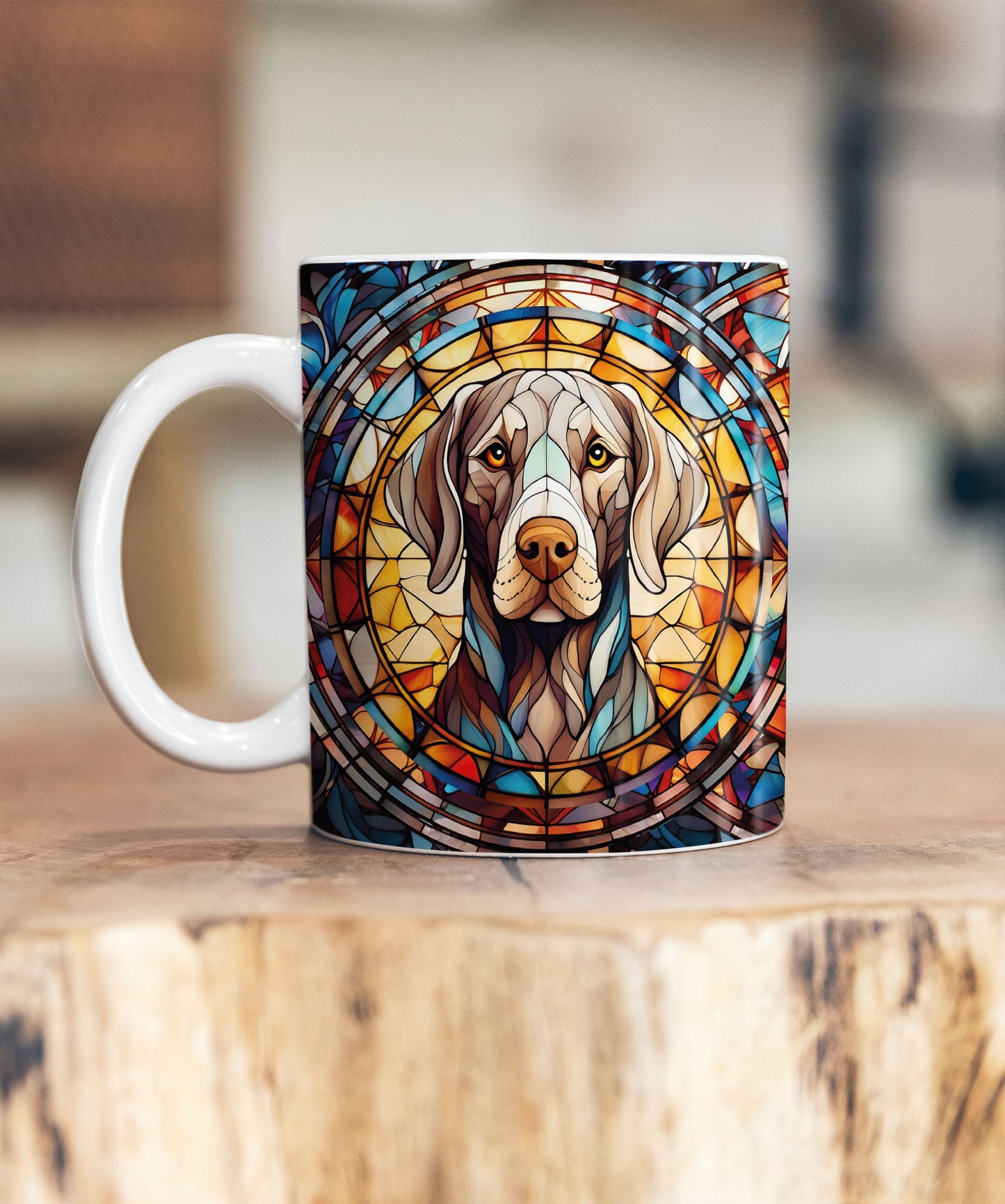 Weimaraner Suncatcher Artwork Ceramic Mug