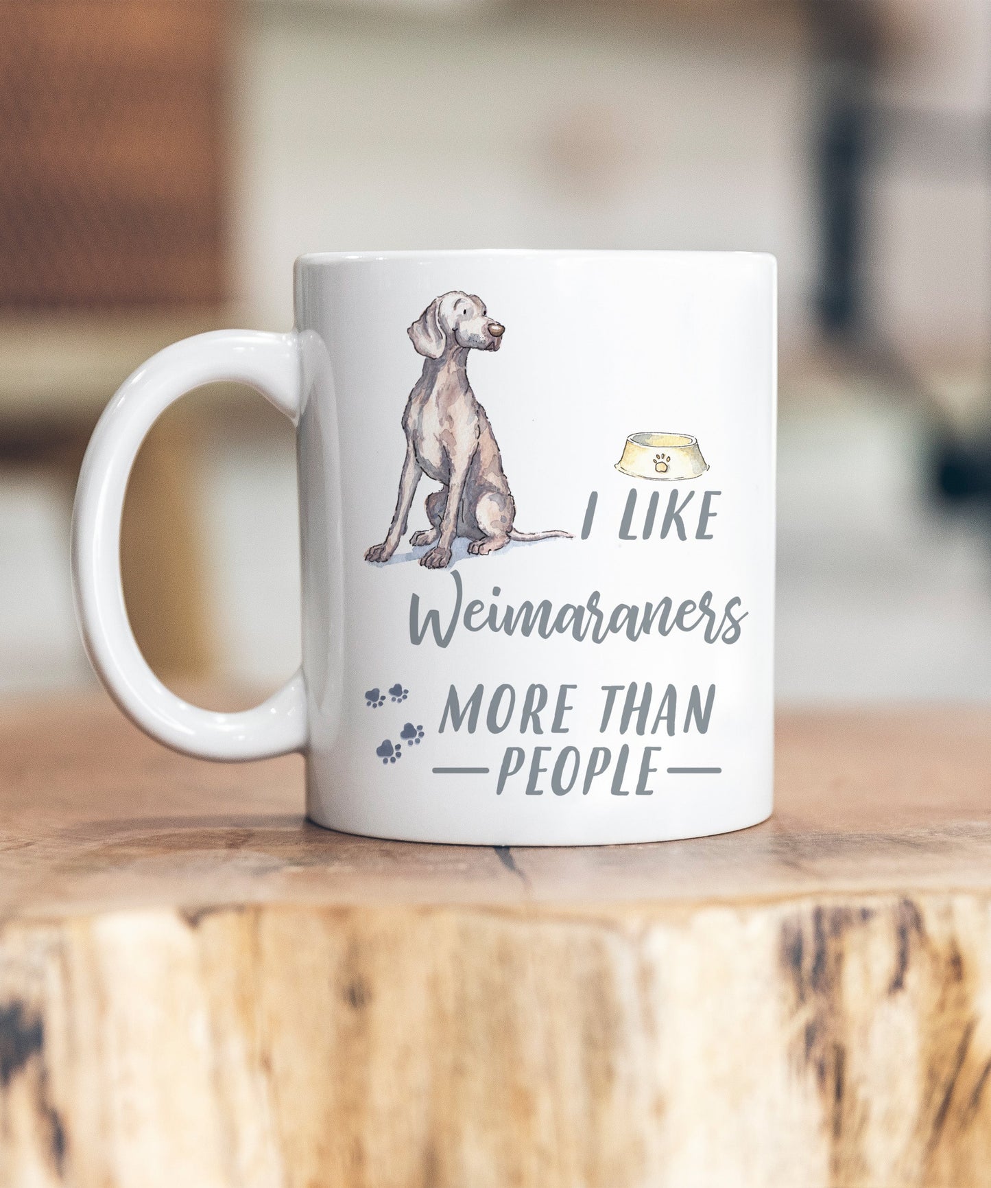 I Like Dogs More Than People Weimaraner Ceramic Mug