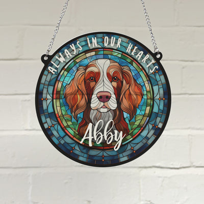 Welsh Springer Memorial Stained Glass Effect Suncatcher