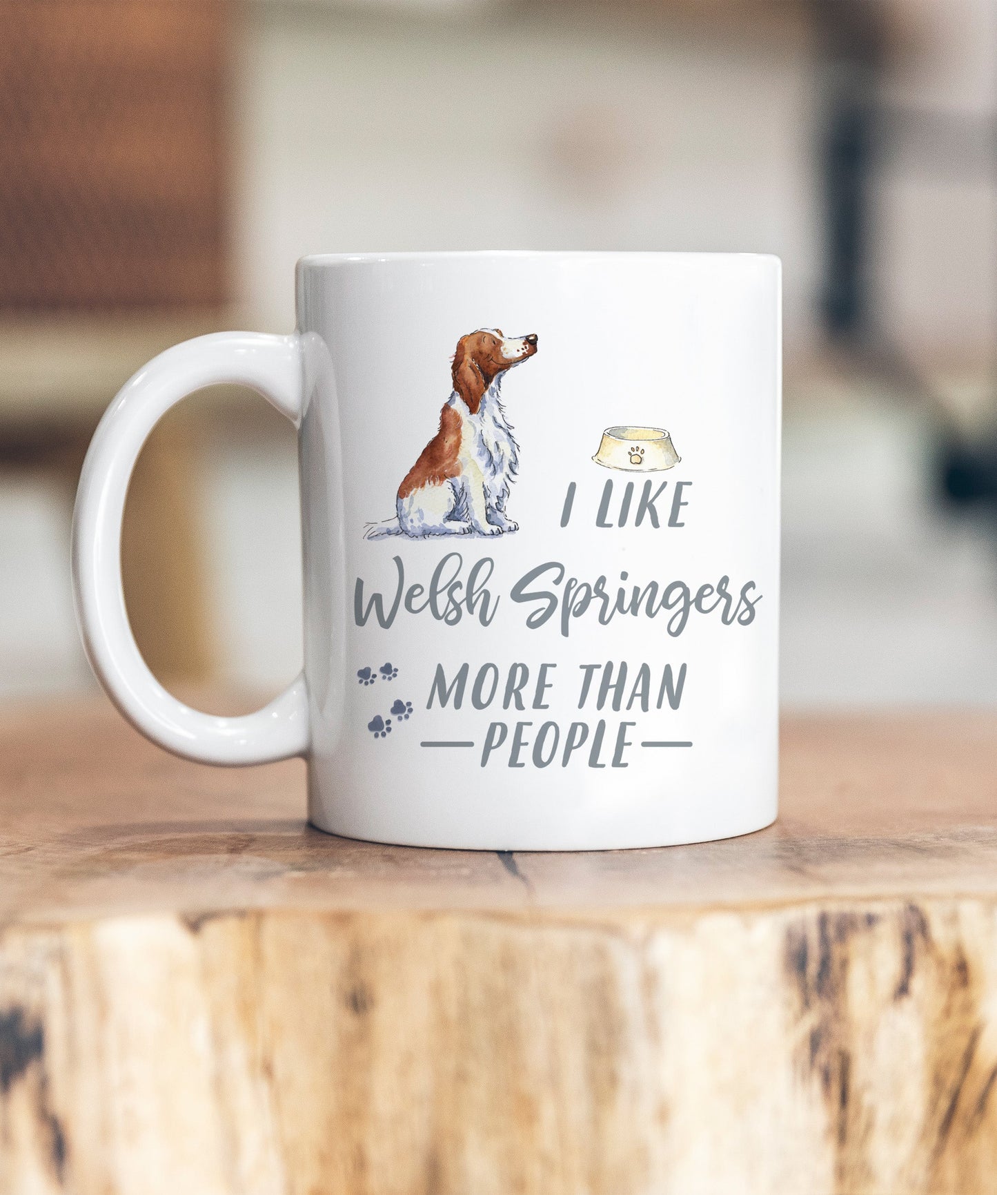 I Like Dogs More Than People Welsh Springer Ceramic Mug