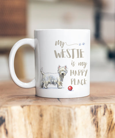 My Happy Place Westie Ceramic Mug