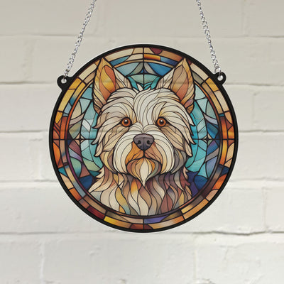 West Highland Terrier Stained Glass Effect Suncatcher