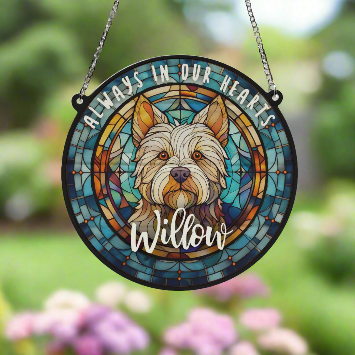 West Highland Terrier Memorial Stained Glass Effect Suncatcher