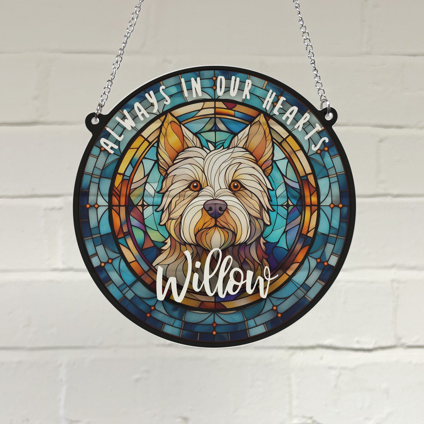 West Highland Terrier Memorial Stained Glass Effect Suncatcher