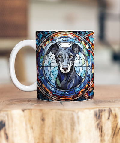 Whippet Black Suncatcher Artwork Ceramic Mug