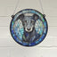 Whippet Black & White Stained Glass Effect Suncatcher