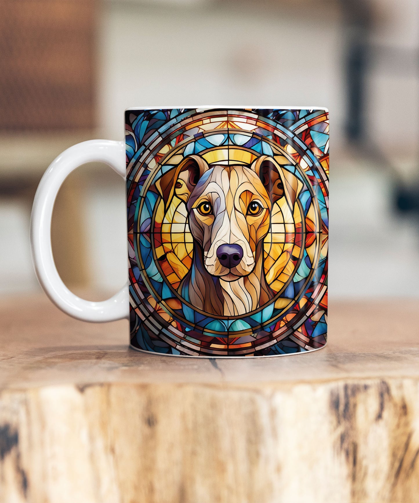 Whippet Suncatcher Artwork Ceramic Mug