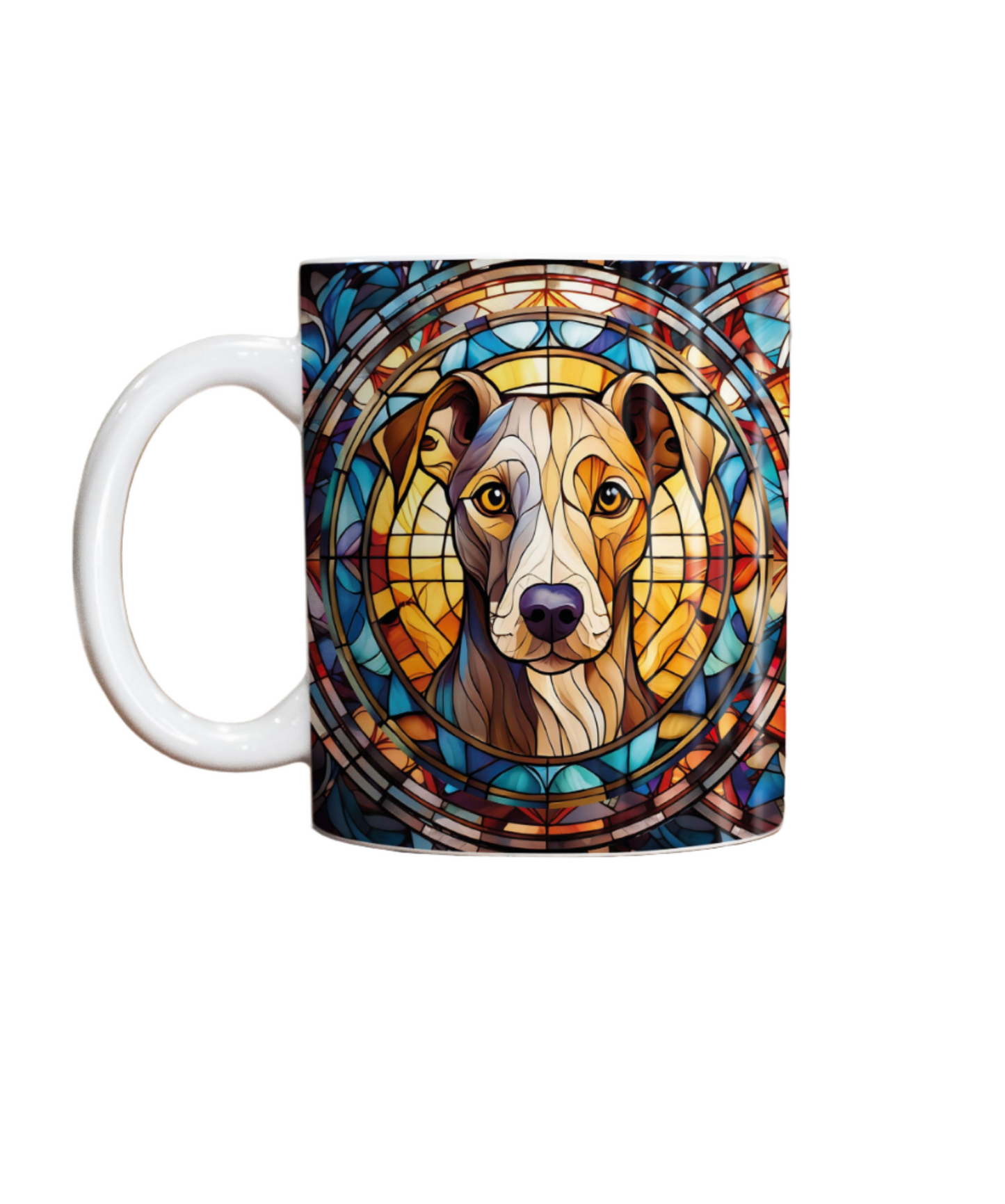 Whippet Suncatcher Artwork Ceramic Mug