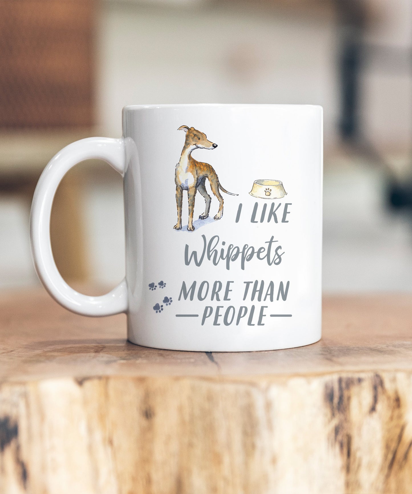 I Like Dogs More Than People Whippet Ceramic Mug