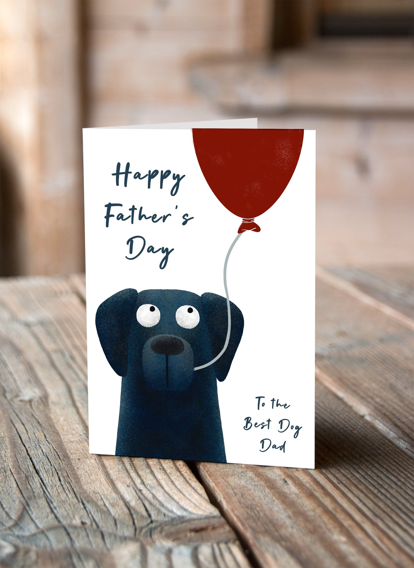 Black Lab Fathers Day Card