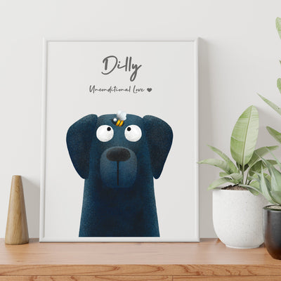 Labrador Unconditional Love - Personalised Dog Print