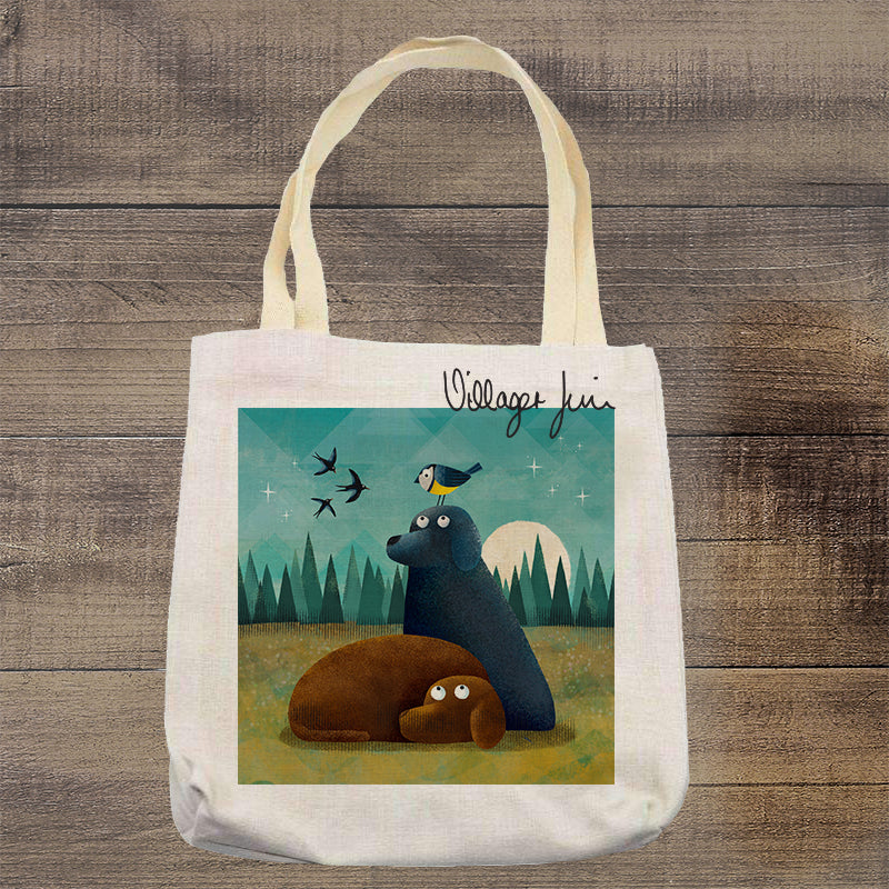 Black and Blue - Labradorable Tote Bag