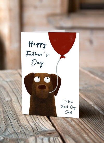 Chocolate Lab Fathers Day Card