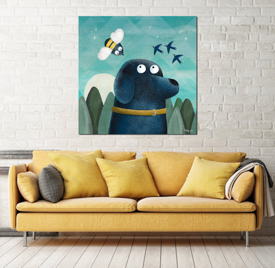 Bumble Bee - Labradorable Art Canvas