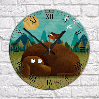 Bobbin and B Dog - Labradorable Art Clock