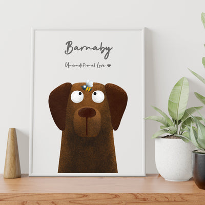 Labrador Unconditional Love - Personalised Dog Print