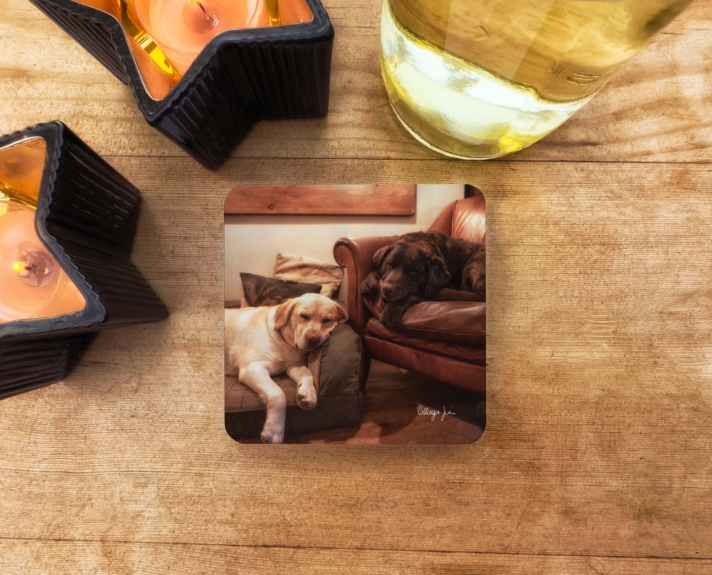 Chocolate and Cream Dream Labradorable Coaster