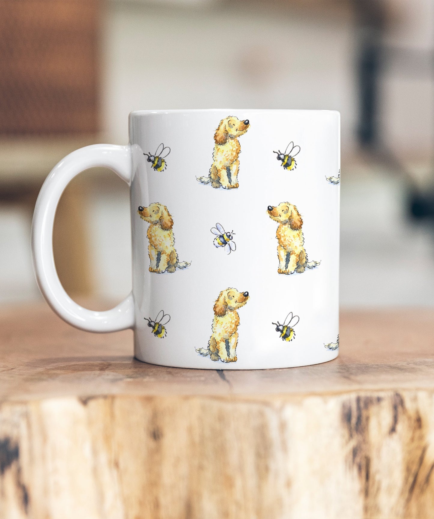 Cockapoo Blonde and Bee Ceramic Mug