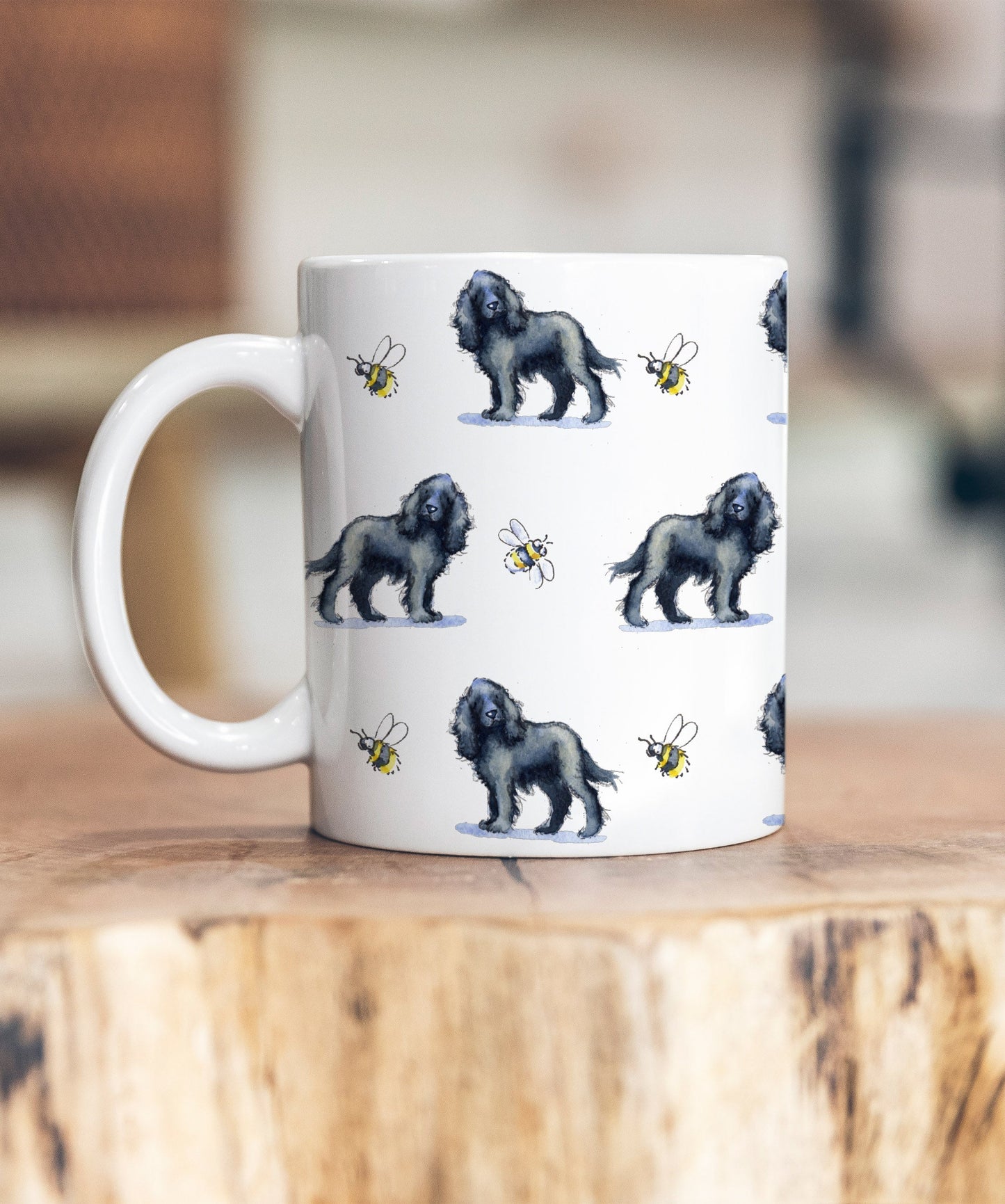 Cocker Black and Bee Ceramic Mug